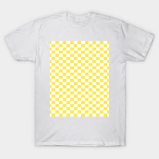 checkered Yellow and White T-Shirt